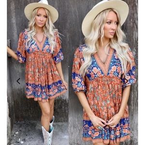 Lace Cactus Floral Dress
